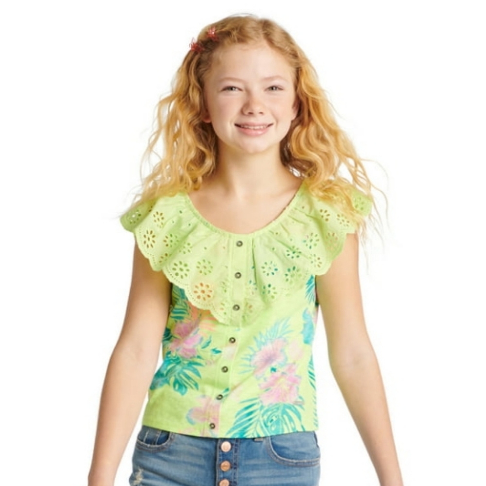 Justice Girls Fash Ruffle Tank Top Size L (12-14)